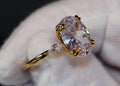Womens Gold Ring | Womens Gold Oval Diamond Ring | Gold Oval Diamond Ring | Gold Ring with Diamonds | Gold Oval Engagement Ring