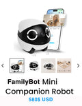 Mobile Robot Camera: 2.5K Familybot with Two-Way Video