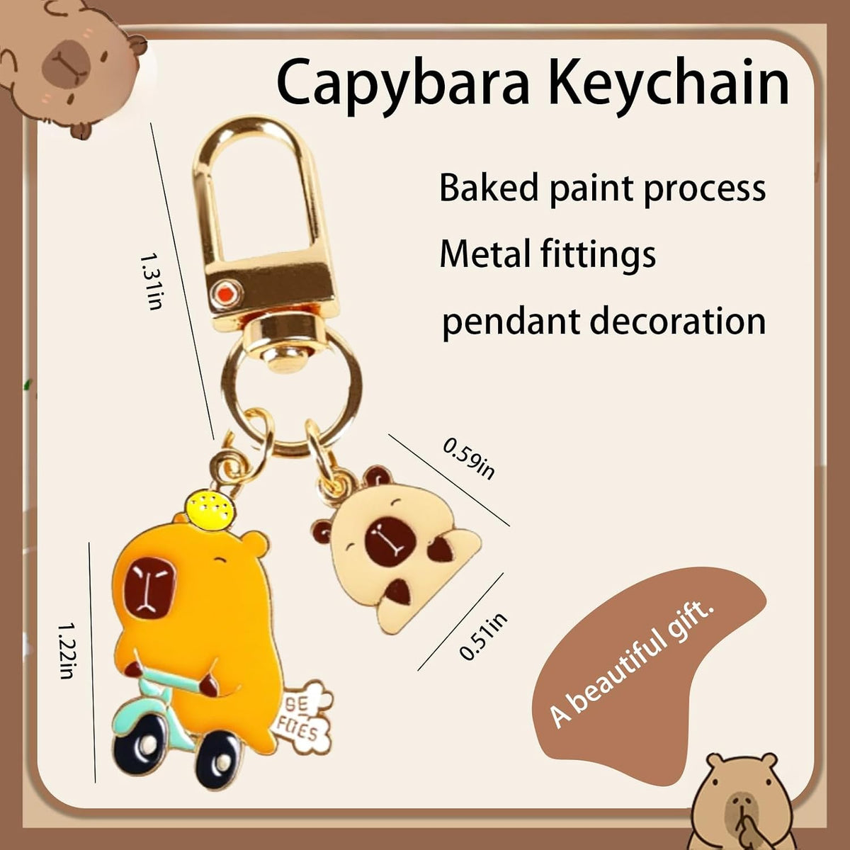 Small Cute Pink Capybara Wallet,Pu Leather Coin Purse with Zipper Pocket