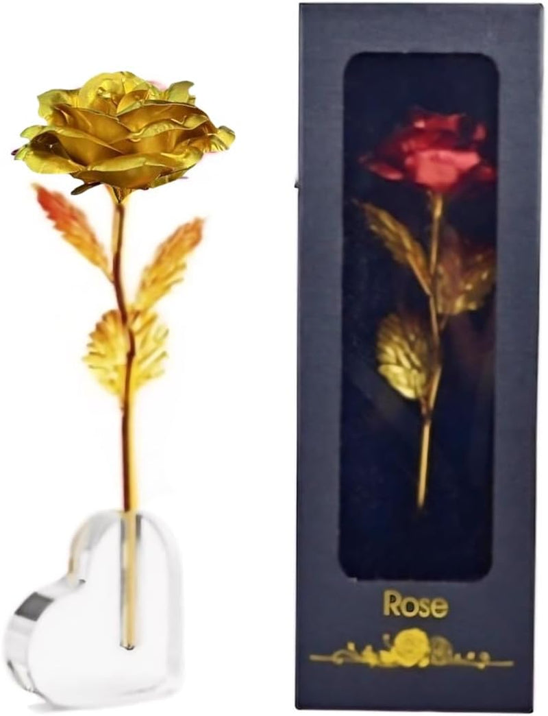 Gold Dipped Rose, Eternal Long Stem Golden Rose