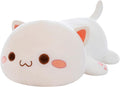 Cat Plushie, Soft Stuffed Stuffed Animal Toy Gift(White round Eyes,27In)