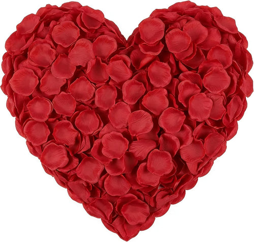 3000PCS Red Rose Petals for Romantic Night for Her Set, Artificial Roses Flower Petals for Romantic Night, Valentines Day Decor and Wedding, Event, Party, Decorations, Decoration Wedding Party