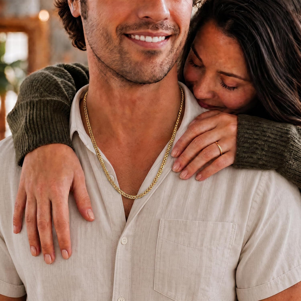 To My Man Steel Cuban Necklace - Meaningful & Romantic Gift