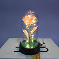 Everlasting Rose LED Glass Dome Bouquet Romantic Illuminated Ornament Perfect Valentine'S Day Christmas Home Decor Romantic Gift