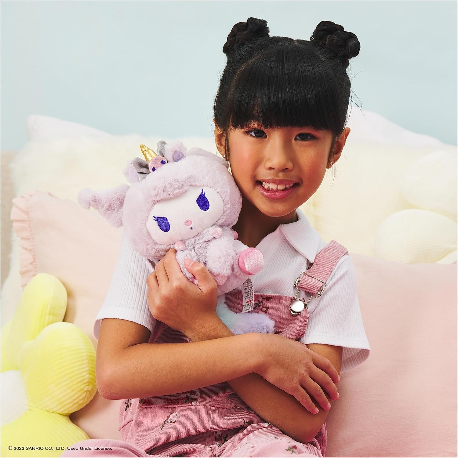 Sanrio Kuromi 6" Plush Toy with Purple Unicorn Outfit; Ages 1+
