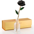 24K Gold Dipped Real Rose, One of a Kind Gift for Her, Black