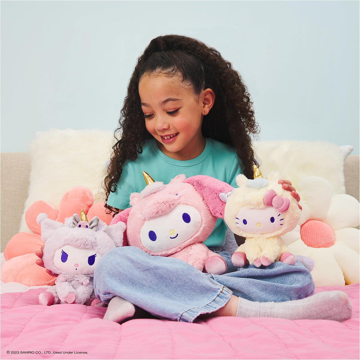 Sanrio Kuromi 6" Plush Toy with Purple Unicorn Outfit; Ages 1+
