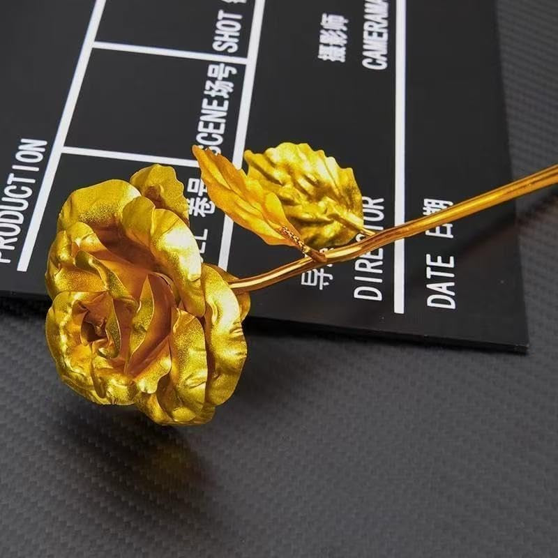 Gold Dipped Rose, Eternal Long Stem Golden Rose
