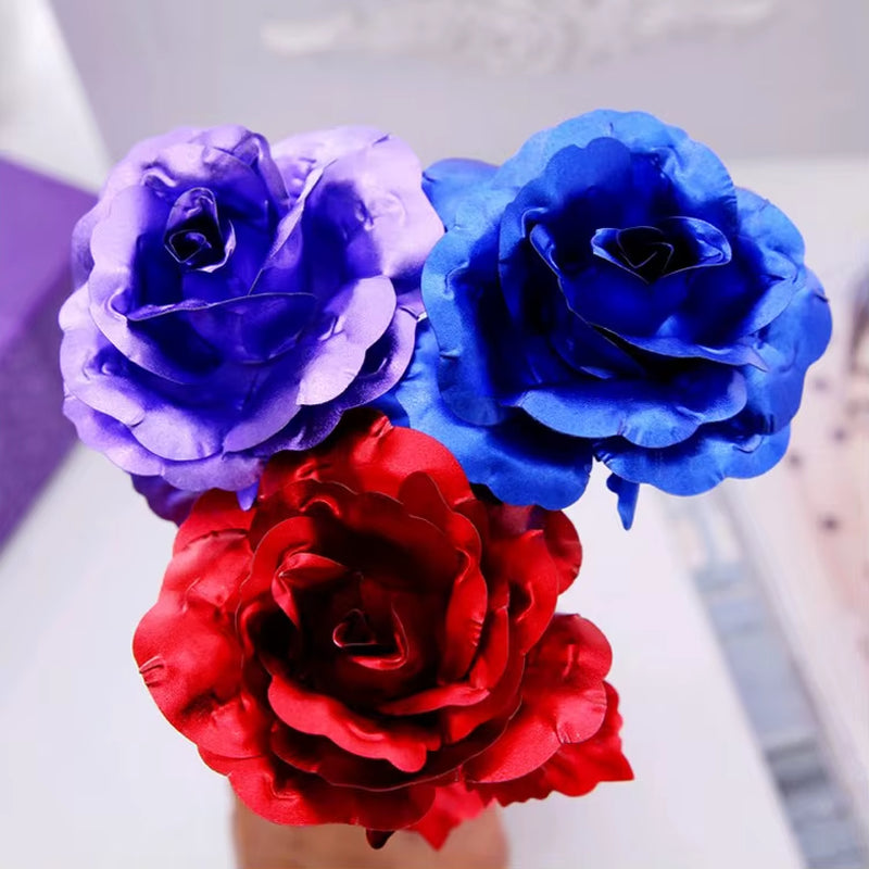 Best Gift for Girlfriend Golden Rose Wedding Decoration Golden Flower Valentine'S Day Gift Gold Rose Gold Flower with Box