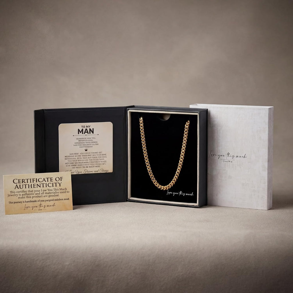 To My Man Steel Cuban Necklace - Meaningful & Romantic Gift