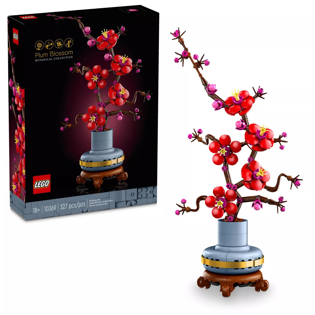 LEGO Icons Plum Blossom Flower Dcor Display Set for Office Dcor 10369