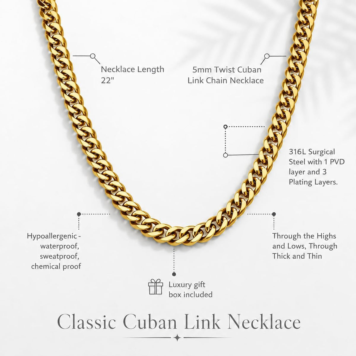 To My Man Steel Cuban Necklace - Meaningful & Romantic Gift